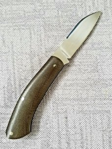 Meades Mini Dino Custom Knife, 3.625" , All Westinghouse,makers box,slip