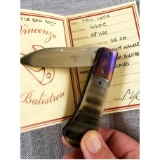 Vincenzo Balistreri Custom Little Bad Boy Taillock,horse hoof scales, anodized bolsters, , 3.5, 440C