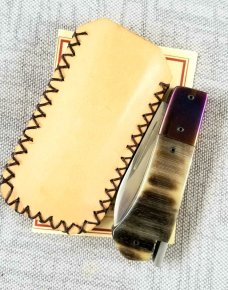 Vincenzo Balistreri Custom Little Bad Boy Taillock,horse hoof scales, anodized bolsters, , 3.5, 440C