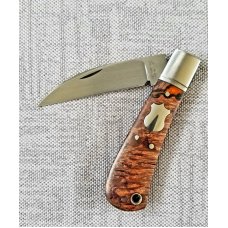 Cosimo De Benedetto Custom Sway Back Knife, Maple,NEW,W/coa, 4", RWL 34,4 pins& Lanyard tube