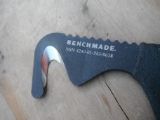 BENCHMADE Safety Cutter, Fixed Blade, Hook, 440C Stainless Steel, 4 3/8" Made in the USA!!!