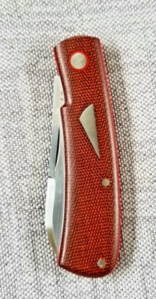 Birdvis Unique Spear Hitchcock Knife, 4", Westy Micarta coa,box,slip Nick called it a Proto 