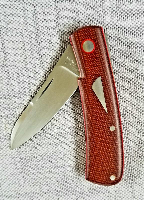 Birdvis Unique Spear Hitchcock Knife, 4", Westy Micarta coa,box,slip Nick called it a Proto 