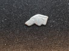 KA-BAR DOGS HEAD SHIELD NICKEL SILVER