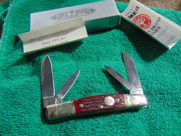 BOKER SOLINGEN TREE BRAND 4 BLADE CONGRESS Red Bone 5464 Marked 135th Anniversary NEW IN BOX/NIB/NOS