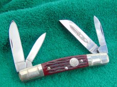 BOKER SOLINGEN TREE BRAND 4 BLADE CONGRESS Red Bone 5464 Marked 135th Anniversary NEW IN BOX/NIB/NOS