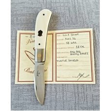 Vincenzo Balistreri Custom Zulu Knife, 4" clsd original Bose pattern ,True Elephant Ivory, don't ask