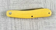 Bobby Toole Custom Shadow Native ,W/pouch, 4",Cpm-154,yellow Linen Micarta 