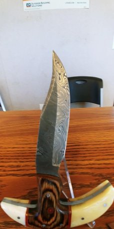 DAMASCUS BOOT KNIFE WITH SHEATH NEW AAA++++