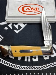 IXL Schrade Wostenholm lock back with yellow micarta handles, like new