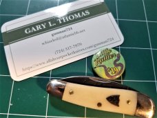 GEC #19 Little Rattler Smooth White Bone Tidioute Cutlery 190120
