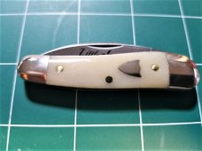 GEC #19 Little Rattler Smooth White Bone Tidioute Cutlery 190120