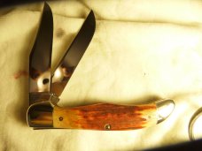 straight XX 5265, red stag, flat blade high pull, beautiful, near mint great ;piece