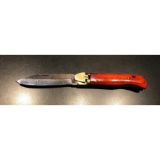 Italian-Style Leverlock Manual Pocket Knife with Filework + Sheath