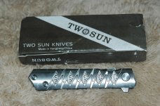 Two Sun Flipper Tanto Folding Knife 