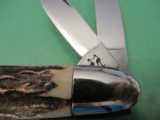 Kissing Crane Stag Anglo Saxon Whittler 1st NKCA Club Knife 