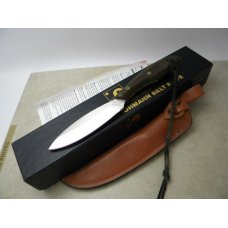 D.H. Russell #1 Stainless Made in Canada Wood Fixed Blade Grohmann Belt Knife in Box