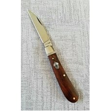 John Lloyd Custom Knife,Hollow Ground Wharnie,Swayback Ironwood Embellished,3.75