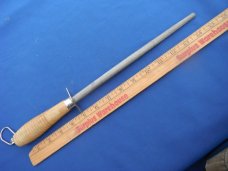 Vintage  Russell Green River Works Sharpening Steel Chef's/Butcher's Knife Sharpening Honing Steel