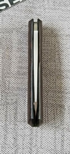Jared Oeser Native Knife,Python Micarta and G-10, CPM-154, 3 5/8" closed,coa, spine of blade tapers