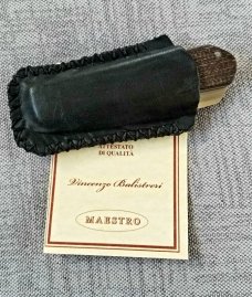 Vincenzo Balistreri Custom Native Slipjoint knife 4" clsd , transit shield contrasting Micarta 