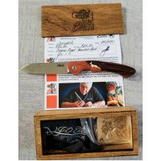 JD Ellis Springbok Custom, with desert ironwood and birch scales and bolsters and ivory shield