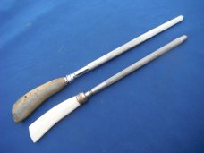Two (2) Vintage Sharpening Steel Chef's/Butcher's Knife Sharpening Honing Steels