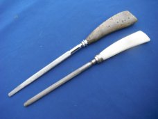 Two (2) Vintage Sharpening Steel Chef's/Butcher's Knife Sharpening Honing Steels