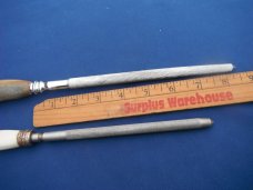 Two (2) Vintage Sharpening Steel Chef's/Butcher's Knife Sharpening Honing Steels
