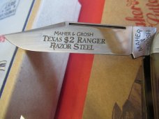 Maher & Grosh Cutlery Jigged Bone Texas Ranger Pattern # 335 JB