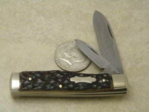 Columbia Germany Bone "Invincible" Gun Stock Knife c.1970's