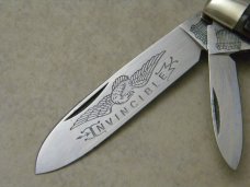Columbia Germany Bone "Invincible" Gun Stock Knife c.1970's