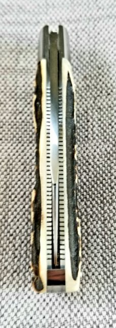 TA Davison Gentleman Jack Knife,NEW,3 3./8",Popcorn Sambar Stag, jeweled liners plus
