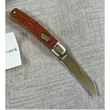 Bobby Toole Custom Native Knife, vintage rag micarta, New, CPM-154 ,3.75 closed , coa & pouch