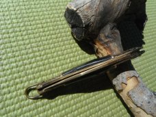 Vintage Ornate Gold Plated Folding Pocket Knife Horn Handles 
