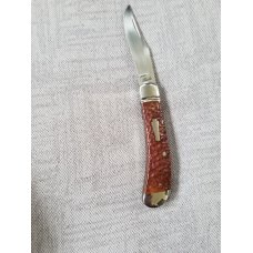Bobby Toole Custom Bone Trapper Knife,NEW,Cpm-154, 3 11/16",pouch,hand jigged bone,end caps..bolster
