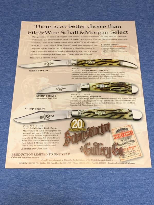 Schatt & Morgan 2010 Keystone series & File and Wire series 2 sided ad 