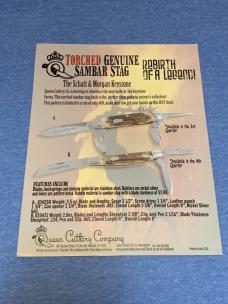 Queen Cutlery Schatt & Morgan Ad Torched Sambar Stag, Gentlemen’s Stag Series