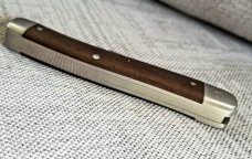 K'roo Custom Serpentine Knife,NEW,coa/slip, 3.93",N690,African Blackwood,Scagelcut