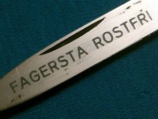 VINTAGE STAINLESS FAGERSTA ROSTFRI EKA ESKILSTUNA SWEDEN FOLDING POCKET  JACK PEN KNIFE KNIVES OLD