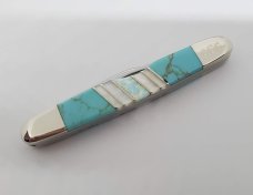 Fall 2009 Case Collectors Club Eisenhower (0EX263 SS) Exotic Turquoise Opal & Mother of Pearl Handle