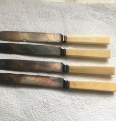 CIVIL WAR & BEFORE PRATT ROPES AND CO. IVORY KNIVES (150 YEARS OLD)