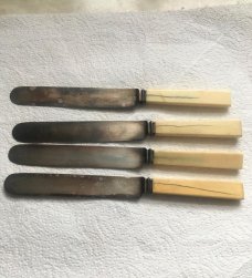  CIVIL WAR & BEFORE PRATT ROPES AND CO. IVORY KNIVES (150 YEARS OLD)