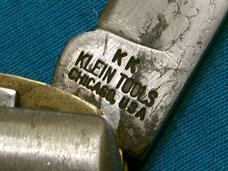 VINTAGE KK KLEIN TOOLS CHICAGO USA TL29 TL-29 ELECTRICIANS FOLDING POCKET JACK KNIFE KNIVES OLD