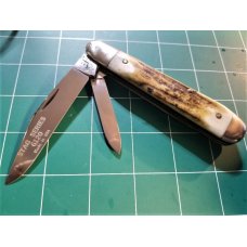 VINTAGE QUEEN USA 1983 6120 STAG SERIES LARGE TRAPPER POCKET KNIFE UNUSED