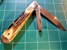 VINTAGE QUEEN USA 1983 6120 STAG SERIES LARGE TRAPPER POCKET KNIFE UNUSED