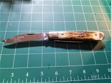 VINTAGE QUEEN USA 1983 6120 STAG SERIES LARGE TRAPPER POCKET KNIFE UNUSED