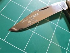 VINTAGE QUEEN USA 1983 6120 STAG SERIES LARGE TRAPPER POCKET KNIFE UNUSED