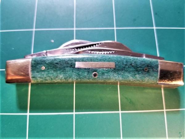 Bulldog Brand Congress Knife Green Giraffe Bone PROTOTYPE Bar Shield Awesome