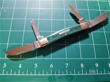 Bulldog Brand Congress Knife Green Giraffe Bone PROTOTYPE Bar Shield Awesome